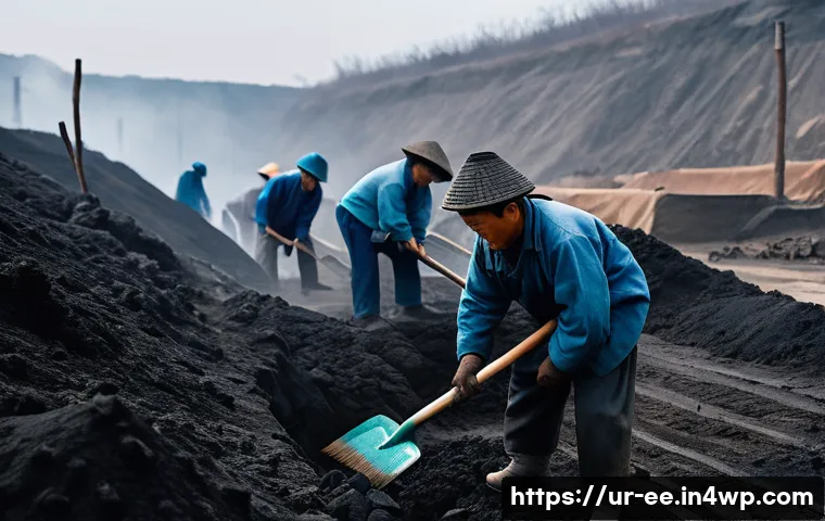 일제 근무와 현대 한국의 노동 환경 비교 - **Prompt 1: Colonial Era Korean Labor in a Coal Mine**
A powerful and somber depiction of Korean...