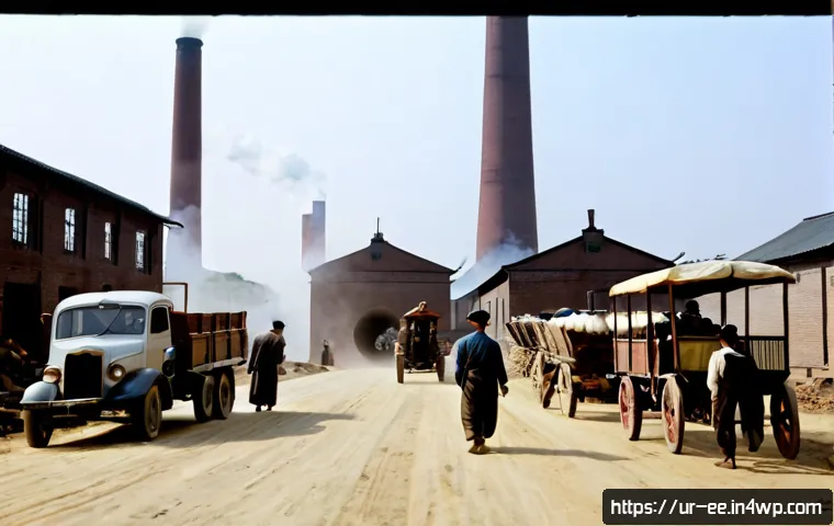 일제하 산업 전환기와 근무의 변화 - Photorealistic historical scene of 1930s colonial-era Korea during industrial transition, Korean wor...
